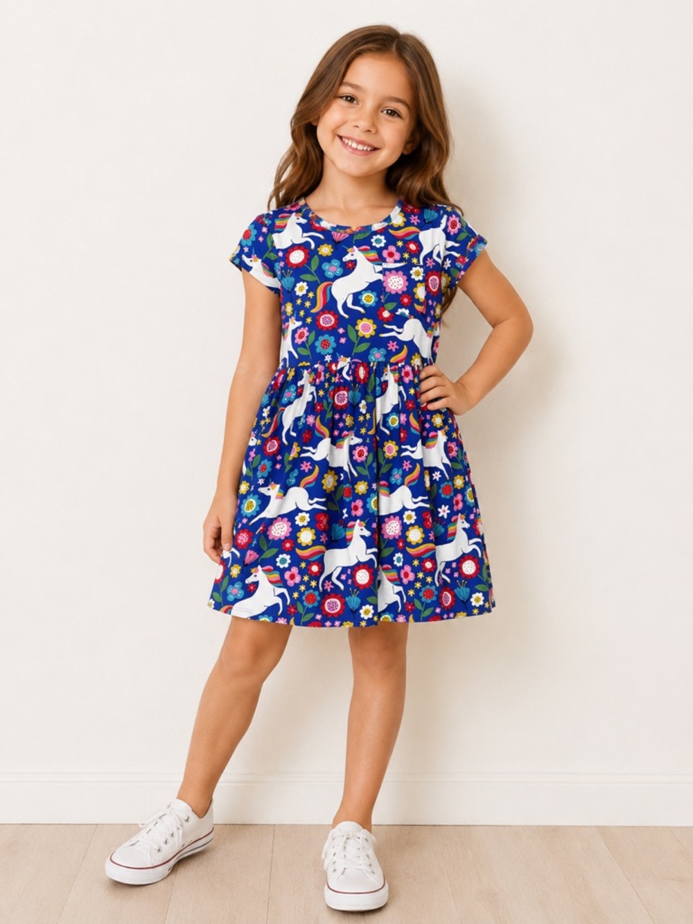 Mini Boden Unicorn Dress size 6/7 Girls # 0163